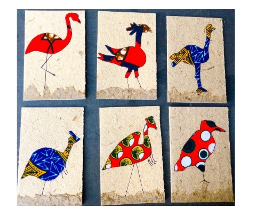 Notecards with Kenyan Birds (Set of 6) (6"x4")