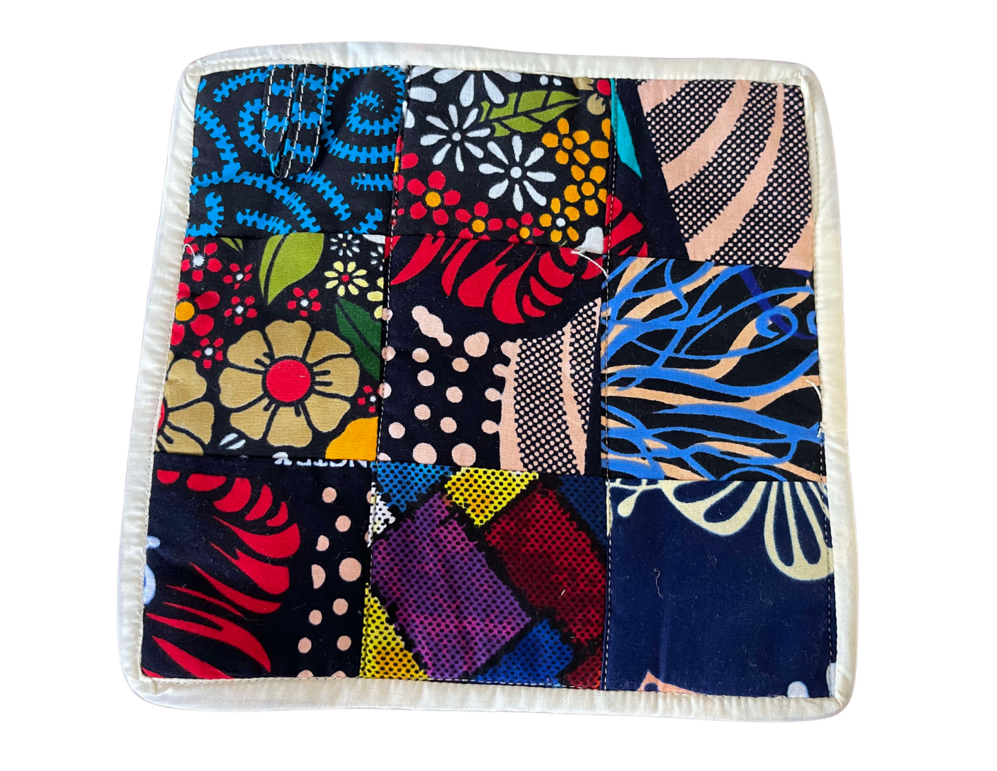 Colorful Flower & Funky Pattern Pot Holder