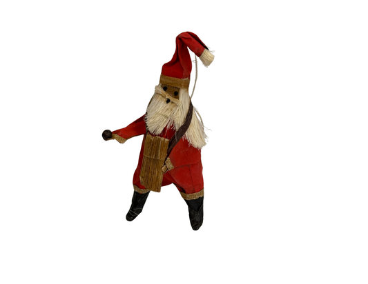 Handmade Banana Leaf Santa Ornament