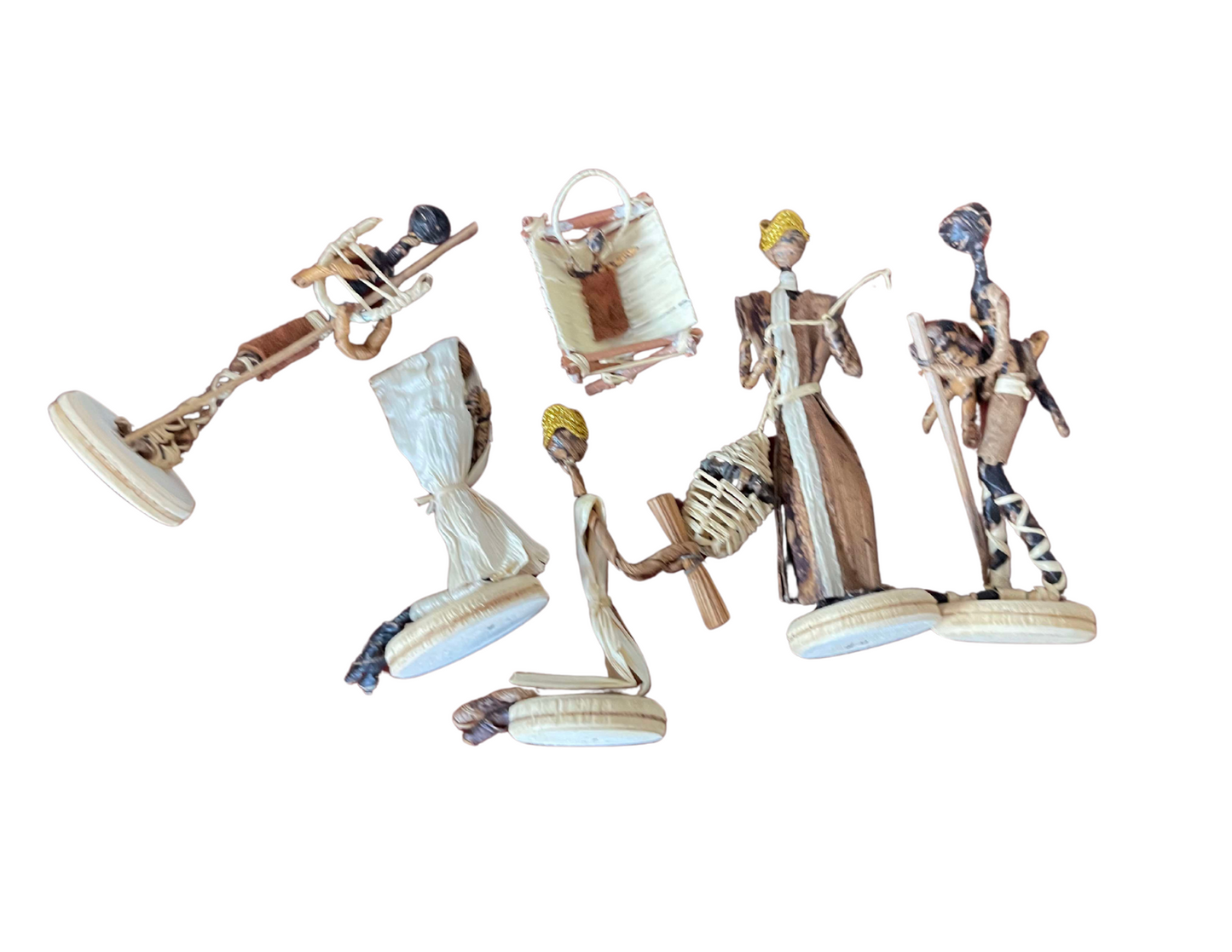 Handcrafted Banana Leaf Nativity Scene Set