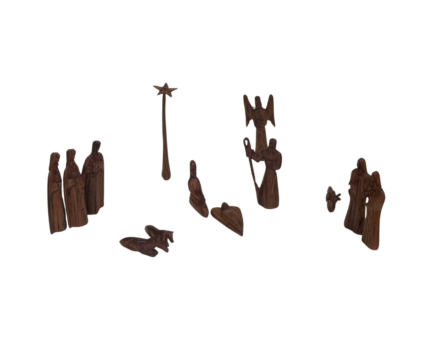 Hand-Carved Rosewood Nativity Set