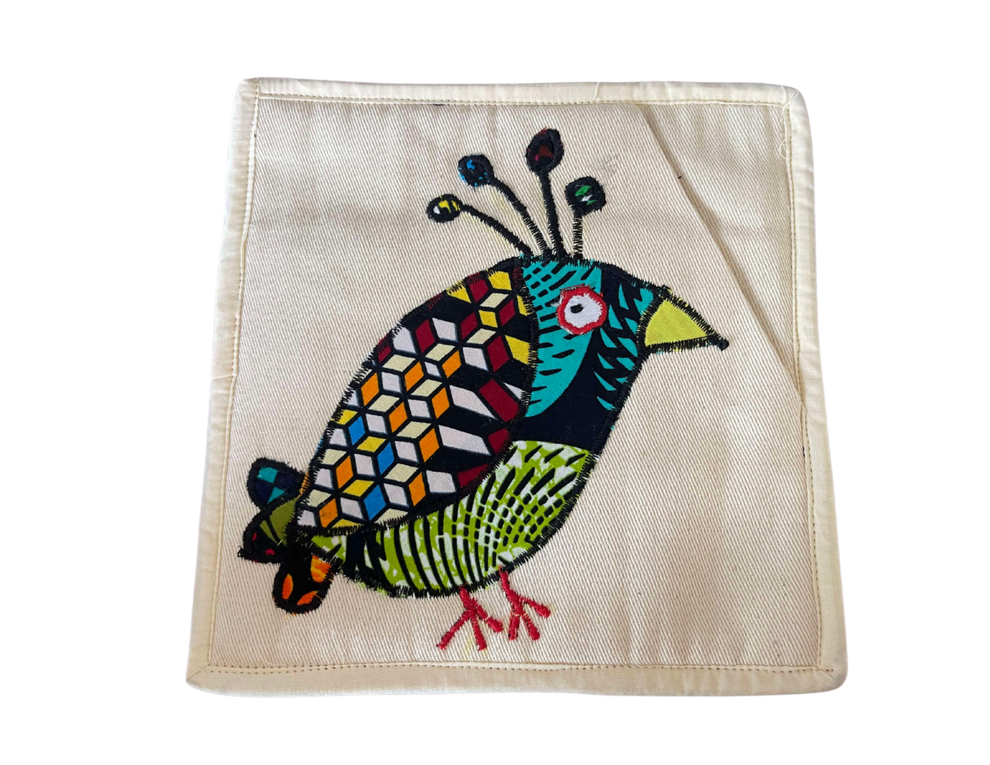 Colorful African Bird Pot Holder